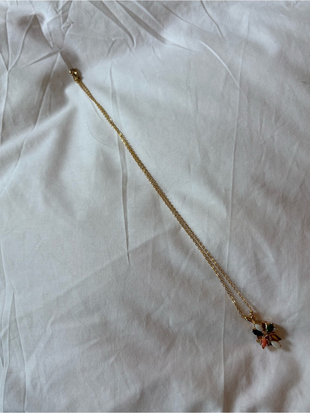 Gold Multi-Stone Pendant Necklace - Women’s Jewelry